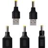 KUOQIY 5 Pezzi Adattatore di Alimentazione USB/Tipo C a DC, USB 2.0 A a DC 5.5x2.5 mm Connettore Barile di Carica Adattatore Alimentazione Jack, per Dispositivo di Ricarica-USB DC 5V