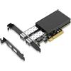 GigaPlus Scheda Ethernet 10Gb con controller 82599ES (X520-DA2), scheda di rete PCI-E GiGaPlus da 10GB, doppia porta LAN SFP+, supporta funzioni Windows/Windows Server/VMware per la rete 10Gbe NAS