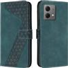 OKZone Cover per Motorola Moto Edge 40 Neo,Custodia in PU Pelle per Motorola Moto Edge 40 Neo,Custodia a Libro Protettiva Folio Portafoglio con Magnetica e Slot per Carte Wallet Case Flip Cover(Verde)
