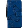 DENDICO Cover per Galaxy A3 2017, Pelle Portafoglio Custodia per Samsung Galaxy A3 2017 Custodia a Libro con Funzione di appoggio e Porta Carte di Credito - Blu