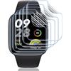 nvskvd Pellicola Protettiva in Idrogel per Xiaomi Redmi Watch 4, 6 Pezzi Trasparente HD Morbida TPU Senza Bolle Trasparente HD Schermo Protettivo (Non Vetro Temperato)