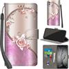 PHINIENLAND Cover per Huawei P Smart 2019 PU Pelle Custodia Flip Rosa