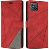 SONWO Cover per Oppo Reno 4Z 5G Custodia, Flip Caso in PU Pelle Case Cover Premium Portafoglio Custodia per Oppo Reno 4Z 5G, Supporto Stand, Slot per Schede, Rosso