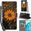 PHINIENLAND Cover per Honor X9A 5G / Honor Magic5 Lite Case PU Pelle Custodia [Kickstand] [Chiusura magnetica] [Slot per Schede], Portafoglio Flip Custodia per Honor X40 5G,Crisantemo