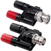 KUOQIY 2 Pezzi BNC a 2 x 4mm Doppio Banana Presa Femmina Binding Post Adattatore Coassiale, RF Coassiale Splitter, Adattatore Connettore BNC a Banana Femmina per Oscilloscopio