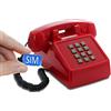 Opis Technology PushMeFon Mobile 4G - Telefono da tavolo retrò per reti 4G/5G con Voice Over LTE a forma di telefono a tasti anni ottanta con vero campanello in metallo (rosso) (Tpmfmob-4g-red-EU)