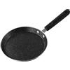 Bulevisiter Cottura con padella per crêpe non rivestita da 18 cm, per pancake, padella rivestita in marmo, padella per crêpe compatibile con induzione, per pancake, Dosa e altro, adatta per fornelli (nero)