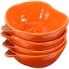 Warmhm 4pezzi Ciotole Ceramica Forma Di Zucca Piatti Decorativi Per Salse e Condimenti Resistenti Al Calore e Adatti Per Microonde e Lavastoviglie Perfetti Per Feste e Cene Famiglia