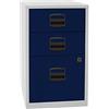 Bisley Home PFA - Cassettiera a 2 cassetti universali, 1 cassetto, in Metallo, 505 cassetti, Colore: Grigio Chiaro, Frontali Blu Oxford, 40 x 41,3 x 67,2 cm