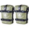 ARMOURAIN Borsa per moto Crash Bar 2PCS Tail Bag Paraurti Borse Laterali PVC Impermeabile Telaio Mount Pack Motor Fender Pouch per moto 12L Verde militare