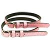 Pferdelinis Cinghie per spore in pelle, 2 pezzi, in pelle, per spore, cinturino di ricambio regolabile, perfetta tenuta delle spore di equitazione (rosa glitterato)