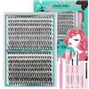 AMZGIRL LASH Natura Kit Ciglia Extension Ciuffetti Ciglia Finte Kit 320 pezzi 30D40D D Curl Ciglia Finte Lash Clusters Lash Bond e Seal,Glue Remover Pinzette Lash Applicator Tool（D-mix8-18mm Kit）