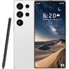 ULUCAN Smartphone S25 Ultra 5G, 16 GB di RAM, 1 TB di spazio di archiviazione, 7,3 HD 1440x3040 | Doppia fotocamera da 108 MP e 72 MP | Snapdragon 8 Gen 3 (10 core), batteria da 8000 mAh,White-1TB