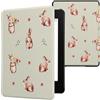 kwmobile Cover per Kindle Paperwhite Cover - Custodia per Kindle Paperwhite 6,8 Pollici 11 Generazione 2021 - Copertina eReader - eBook Reader Case - Conigli e Fiori