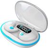 YUYQAQ Auricolari wireless per dormire, con blocco del rumore, comode e invisibili, mini cuffie per dormire sul fianco, streaming di contenuti tramite Bluetooth 5.3, con display digitale a LED e