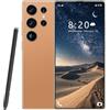 ULUCAN Smartphone S25 Ultra 5G, 16 GB di RAM, 1 TB di spazio di archiviazione, 7,3 HD 1440x3040 | Doppia fotocamera da 108 MP e 72 MP | Snapdragon 8 Gen 3 (10 core), batteria da 8000 mAh,Orange-1TB