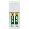 VARTA Caricabatterie, incl. 2X AAA 800mAh, caricatore batterie per pile ricaricabili, carica 2 AA/AAA contemporaneamente, Mini Charger
