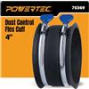 POWERTEC 70369 Polsino flessibile per controllo della polvere da 10,2 cm con chiave regolabile, connettore per tubo flessibile, accoppiatore in gomma per la lavorazione del legno, accessori e
