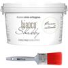 bianco Shabby CHALK PAINT Bianco Naturale & PENNELLO - Pittura Shabby Chic Vintage EXTRA OPACA (2,5 Litro) + Pennello Professionale (50 mm)