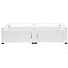 Dokiiovo Doppio telaio per lavatrice con 2 cassetti, base per lavatrice in acciaio, doppio supporto per lavatrice e asciugatrice, portata 200 kg, 126 x 54 x 32 cm (bianco)
