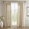 Madison Park Emilia - Tenda in finta seta con rivestimento per la privacy, con linguetta di torsione, per soggiorno, camera da letto e dormitorio, 50 x 120 cm, colore: Champagne
