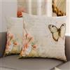 PETTI Artigiani Italiani - Coppia di Federe Cuscino 50x50 cm in Microfibra, Cuscini Arredo Camera da Letto, Divano, Salotto, Set 2 Fodere Copricuscino, Federa Shabby 336, 100% Made in Italy