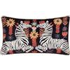 Wylder Tropics Copricuscino in cotone ricamato con zebra a specchio