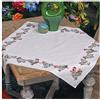 VERVACO Tovaglia Punto Croce Con Tela Aida POLLI Biancheria Da Tavola Set Fai Da Te Creativo Punto Croce Contato Kit 80 x 80 cm Hobby Creativi Adulti Casa Decor Cross Stitch Embroidery