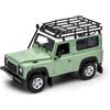 OPO 10 - Welly 1/24 Scala Modello di Auto Pressofusa, Adatto a Land Rover Defender Verde con Portapacchi - 22498SP-Gal-Green