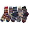 SRTUMEY Calze Riscaldati Winter Vintage Soft Pack Womens Socks 5 Wool Socks Caldo Cold Knit Socks Set Calze 70 Denari