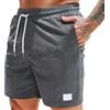 generisch Pantaloncini da uomo in corda, pantaloni corti in corda, comodi pantaloncini estivi, in cotone, traspiranti, morbidi, da corsa, elastici in vita con coulisse, in tinta unita, per il tempo