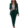 Richymfa Tailleur Donna Eleganti da Cerimonia Pantaloni e Giacca Completo da Donna con Risvolto Business Suit con Bottone Completi di Pantaloni 2 Pezzi per Matrimoni e Feste