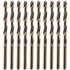 HXBG Set di punte elicoidali HSS per trapano in titanio e cobalto M35, strumento di uso industriale per acciaio inox, acciaio, rame, ferro, alluminio, legno e plastica