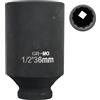 FortuneGlobe presa 36mm 1/2 12 pannelli, presa a urto 1/2 36mm Acciaio Cromo-Molibdeno CR-MO(Black)