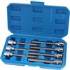 CPROSP 7 pezzi Bussole Lunghe Esagonali 3/8, Lunghezza Extra 110mmm, con Attacco 3/4/5/6/7/8/10 mm, in Acciaio al Cromo Vanadio, con Valigetta Plastica