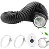 HTTYHT Tubo di Scarico PVC Ø80mm 4,5m Tubo di Ventilazione Flessibile Alluminio