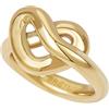 Breil, Collezione B&Me, Anello Donna Knot Love, in Acciaio Lucido IP Gold, con Design Minimal, Ricercato e Simbolico a Forma di Cuore, Ideale per un Regalo Speciale, Misura 12, Gold