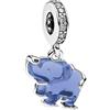 MITSOKU Charm Elefante Blu Smaltato Argento 925 Perline Pendenti per Bracciali e Collane Gioielli Regali per Donne