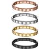 JewelryWe Italian Charms Bracelet, 9 mm, modulo rimovibile per bracciali italiani in acciaio inox Italian Charm Bracelet Charms Nomination Bracciale Italian Style Charms per uomo e donna, 17.5 cm