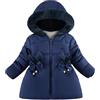 SEAUR Piumino Bambina Cappotto con Cappuccio Ragazza Giacca Invernale con Zip Giacca Antivento Calda con Tasche Abbigliamento Imbottito Blu 1 3-4 Anni