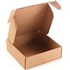 ONLY BOXES Confezione da 20 Scatole in Cartone Kraft Auto-Montanti con Coperchio - Doppia Parete, Resistenti per Spedizioni, E-commerce e Corrieri con misure 13x15x4 cm