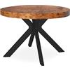 Menzzo miriade Tavolo, Legno, Nero, L110 x P260 x H75 cm