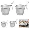 Generico Cestello per Pasta Separati in Acciaio Inox, cestelli divisori per pasta, Scolapasta in Acciaio Inox con Manico, Cestello per Pasta in Rete con Manico per Appendere Perfetto per Cucina (L)