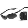 SIPLION Al-Mg Occhiali da Sole Uomo Polarizzati UV400 23 g Leggeri Sportivi | Lenti TAC con Naselli Antiscivolo per Guida, Pesca, Golf e Ciclismo