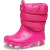 Crocs Classic Neo Puff Boot Kids 207684-6X0, Girl Boots,Winter Boots, Pink, 34/35 EU