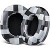 SOULWIT Cuscinetti Auricolari Ricambio per Skullcandy Hesh 3/ANC/Evo & Crusher Wireless/540/ANC/Evo & Venue ANC Over-Ear Cuffie, Padiglioni con Morbida Pelle Proteica, Schiuma Antirumore