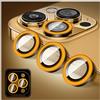Kucheed Proteggi Obiettivo Fotocamera Glitterato Compatibile con iPhone 16 Pro/iPhone 16 Pro Max, Adesivi per Copertura Fotocamera in Vetro Temperato, Anelli in Lega con Allineamento Automatico