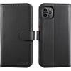 Lensun Cover per iPhone 11 Pro Max, Custodia in Vera Pelle [RFID Blocking] Libro con Portafoglio Patta Magnetica Flip Custodie Cuoio per Telefono iPhone 11 Pro Max - Nero