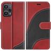 BoxTii Cover per Xiaomi Poco F5 / Redmi Note 12 Turbo, Custodia in PU Pelle Portafoglio, Magnetica Cover a Libro con Slot per Schede per Xiaomi Poco F5 / Redmi Note 12 Turbo, Rosso