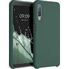 kwmobile Cover per Samsung Galaxy A7 (2018) Custodia - Back Case per Smartphone in Silicone TPU - Protezione Gommata - verde muschio